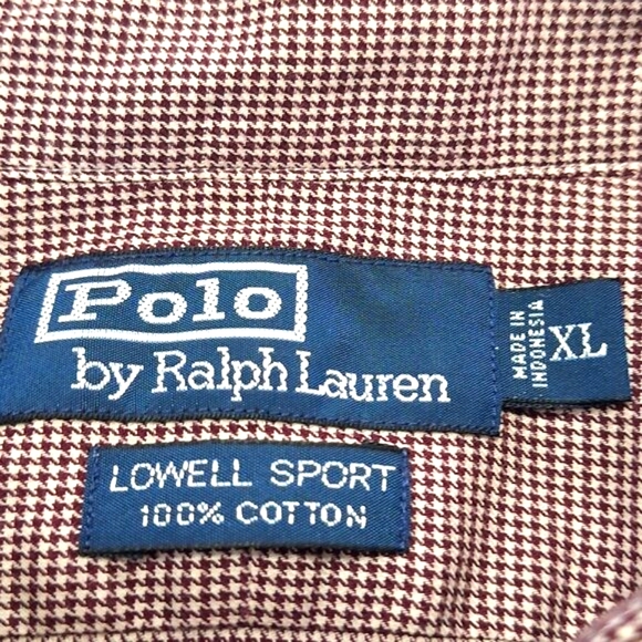 Vintage Ralph Lauren Button Down Red/White Checkered Men XL Long Sleeve Shirt - Picture 6 of 11